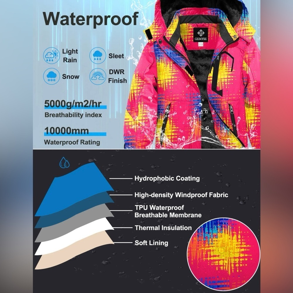 GEMYSE girls winter jacket - Picture 3 of 12